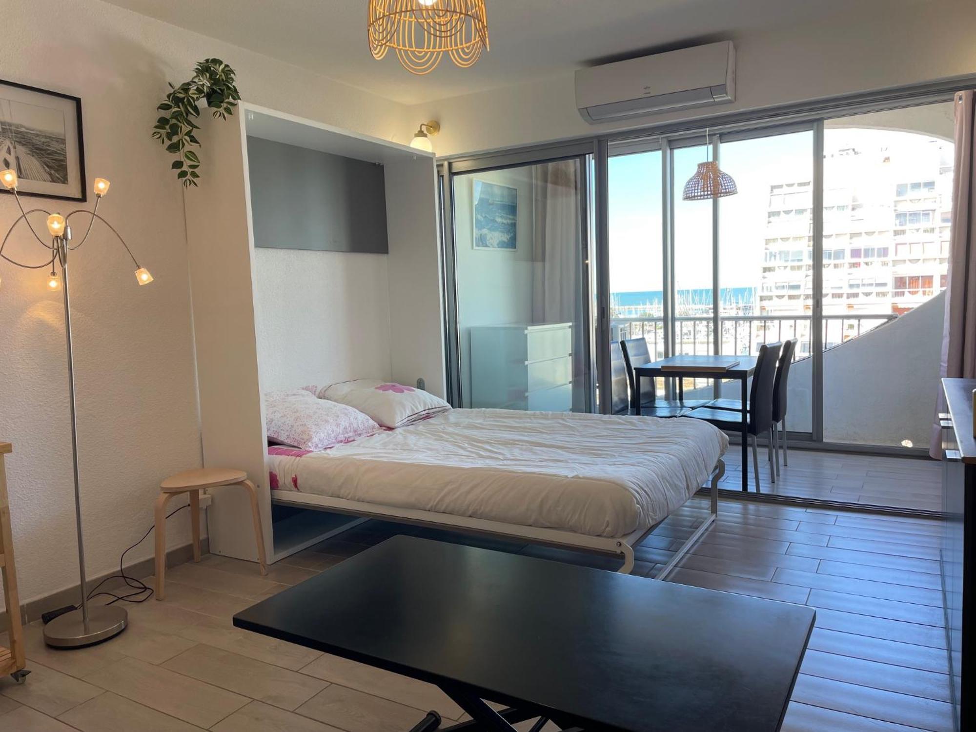 Studio 2-3 Pers Parking Clim Vue Port Et Mer La Grande-Motte Exterior foto